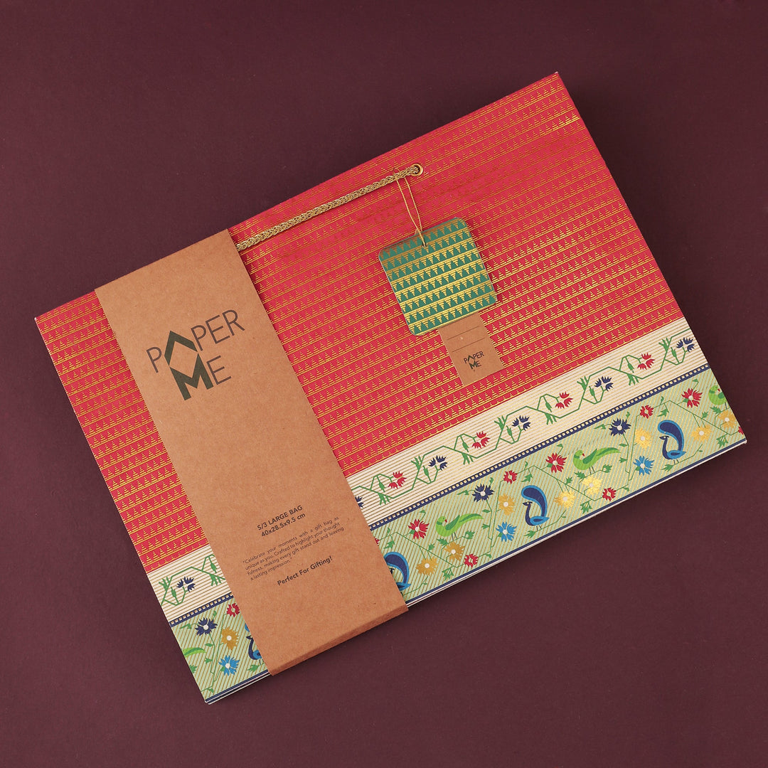 Paithani Large Bag (Set Of 3)