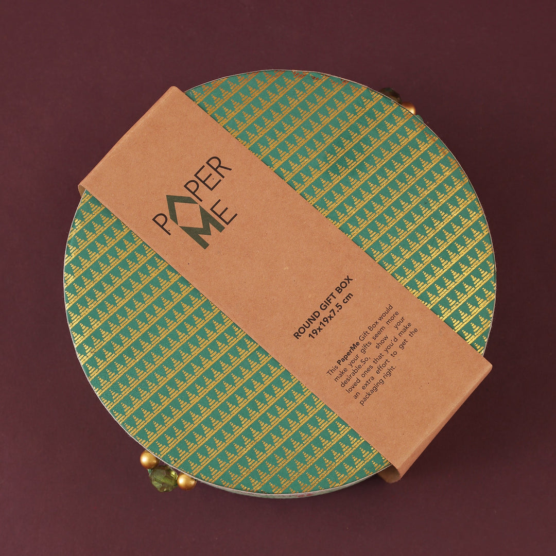 Paithani Round Gift Box