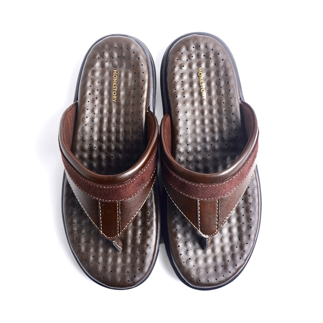 Monkstory Atelier 1975 Comfort Thong Sandals – Chocolate Brown