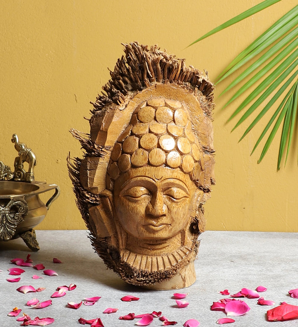 Hand-carved Bamboo Root Idol - Buddha