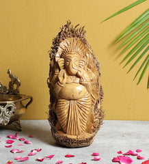 SILPAKARMAN Hand-carved Bamboo Root Idol - Ganesh