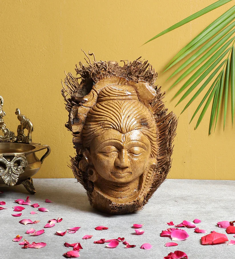 SILPAKARMAN Hand-carved Bamboo Root Idol - Shiva