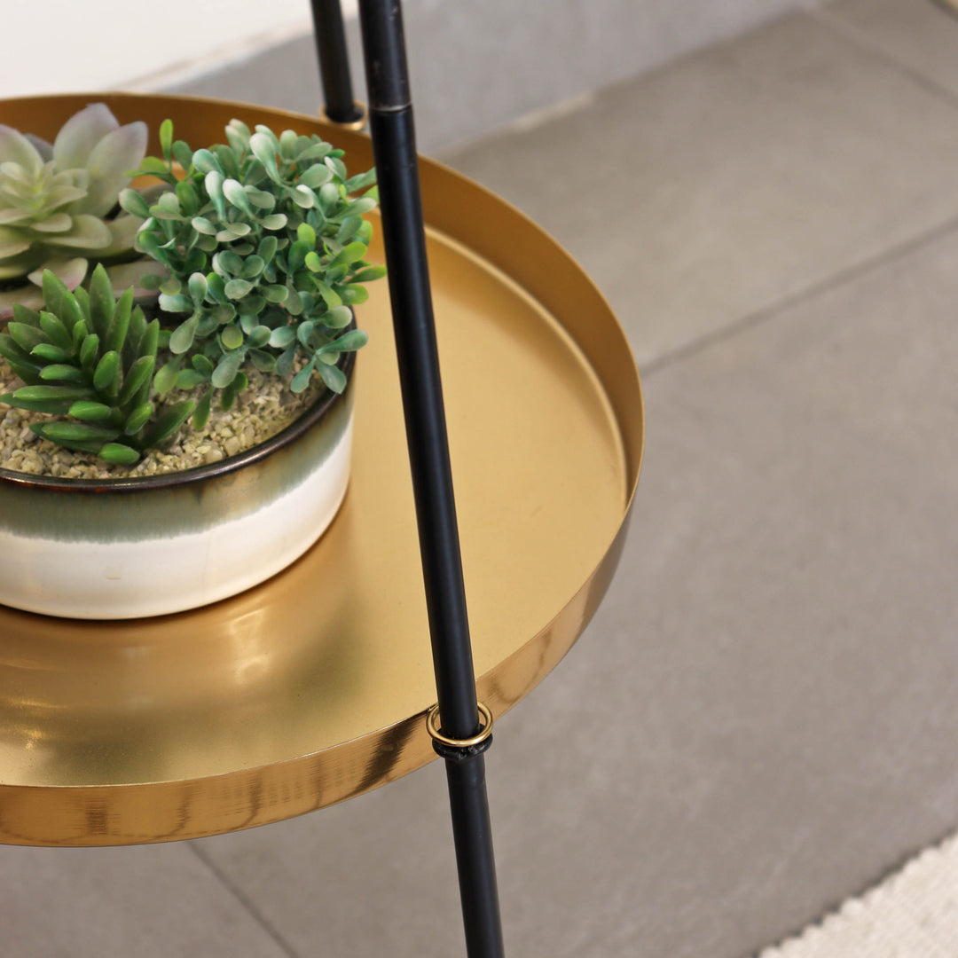 Muun Home tripod planter - Black and Gold