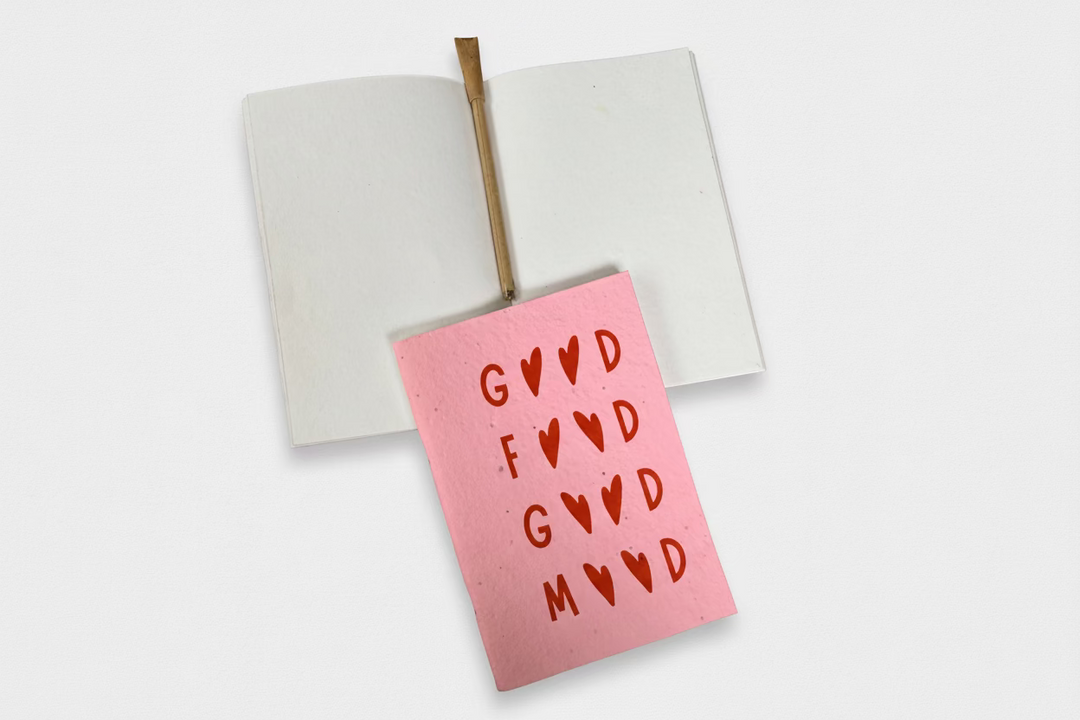 good food good mood plantable notebook