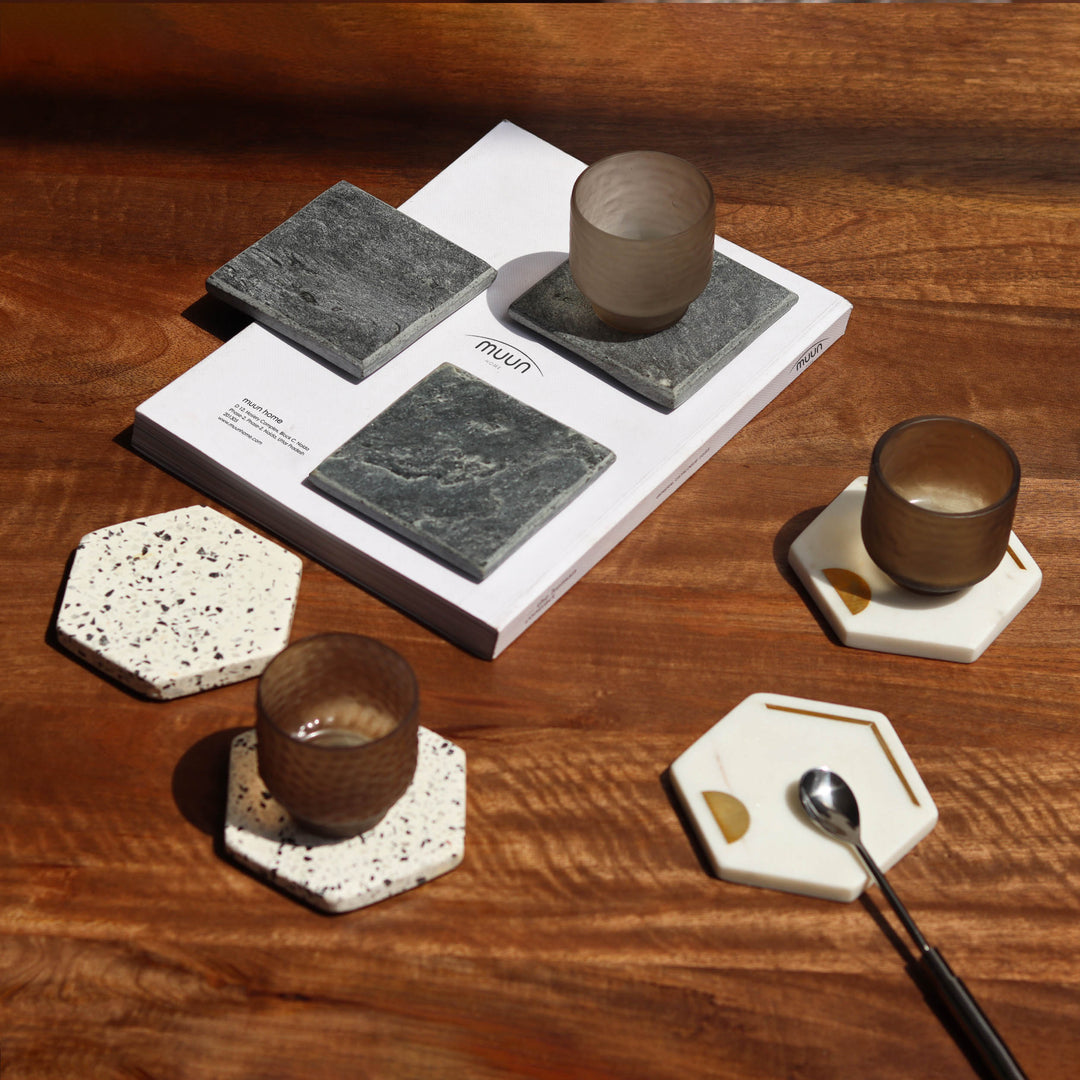 Muun Home Slate Coasters Set of 4