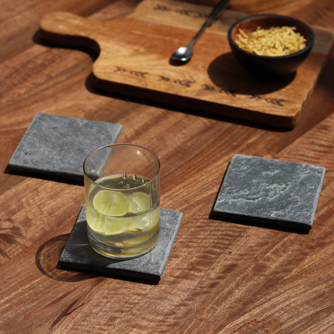 Muun Home Slate Coasters Set of 4