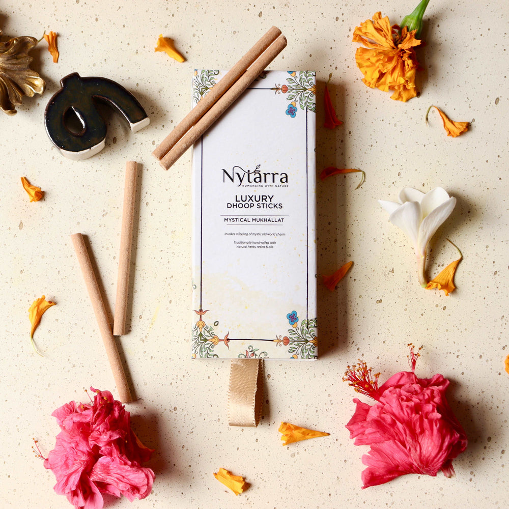 Nytarra Mukhallat Dhoop Sticks, 20 Sticks with Holder