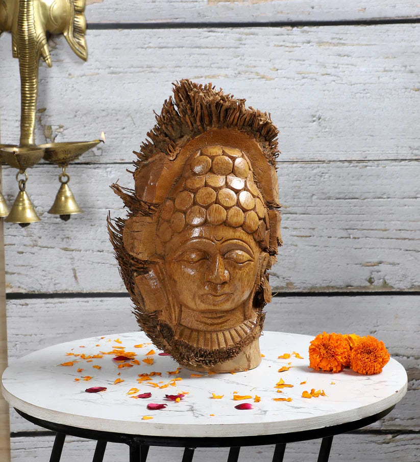 SILPAKARMAN Hand-carved Bamboo Root Idol - Buddha