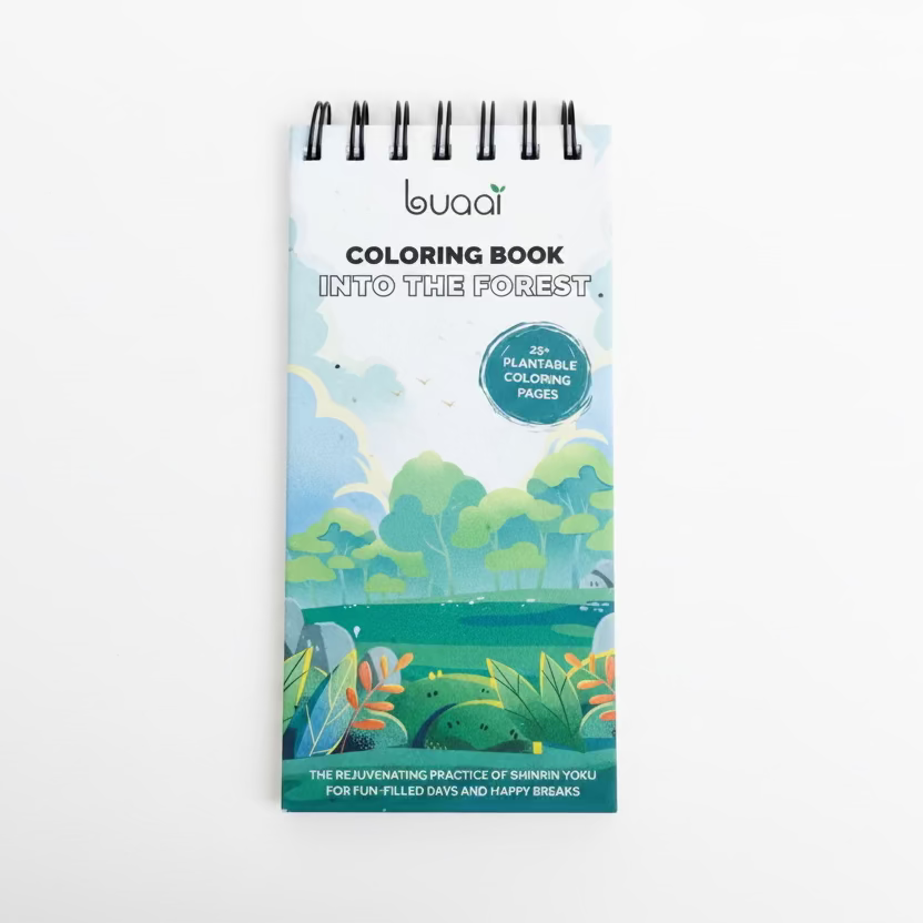 Into the forest Plantable Colouring book