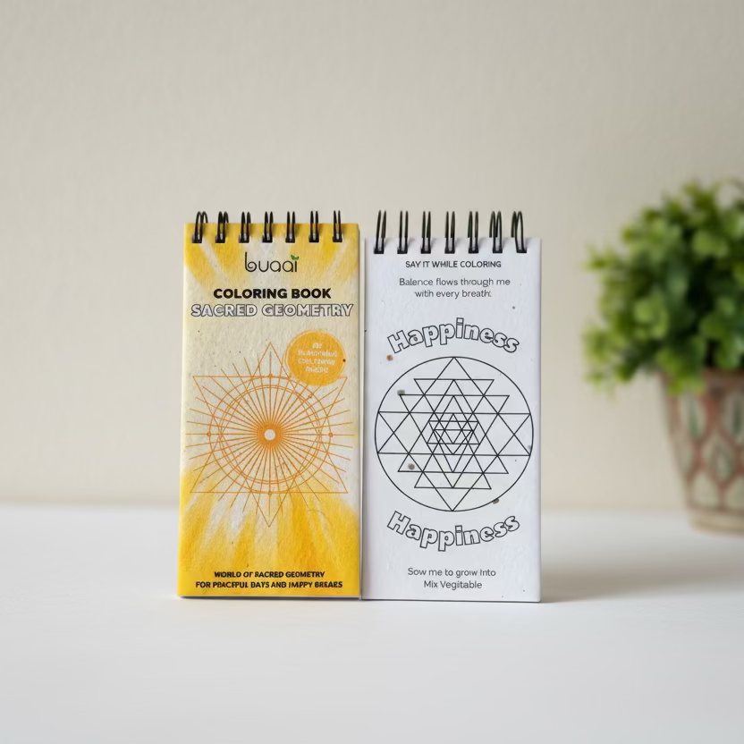 Sacred Geometry plantable Colouring book