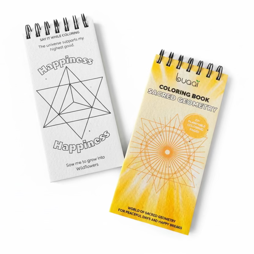 Sacred Geometry plantable Colouring book