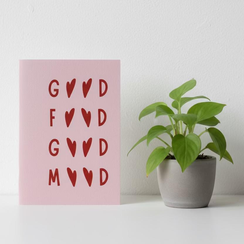 good food good mood plantable notebook