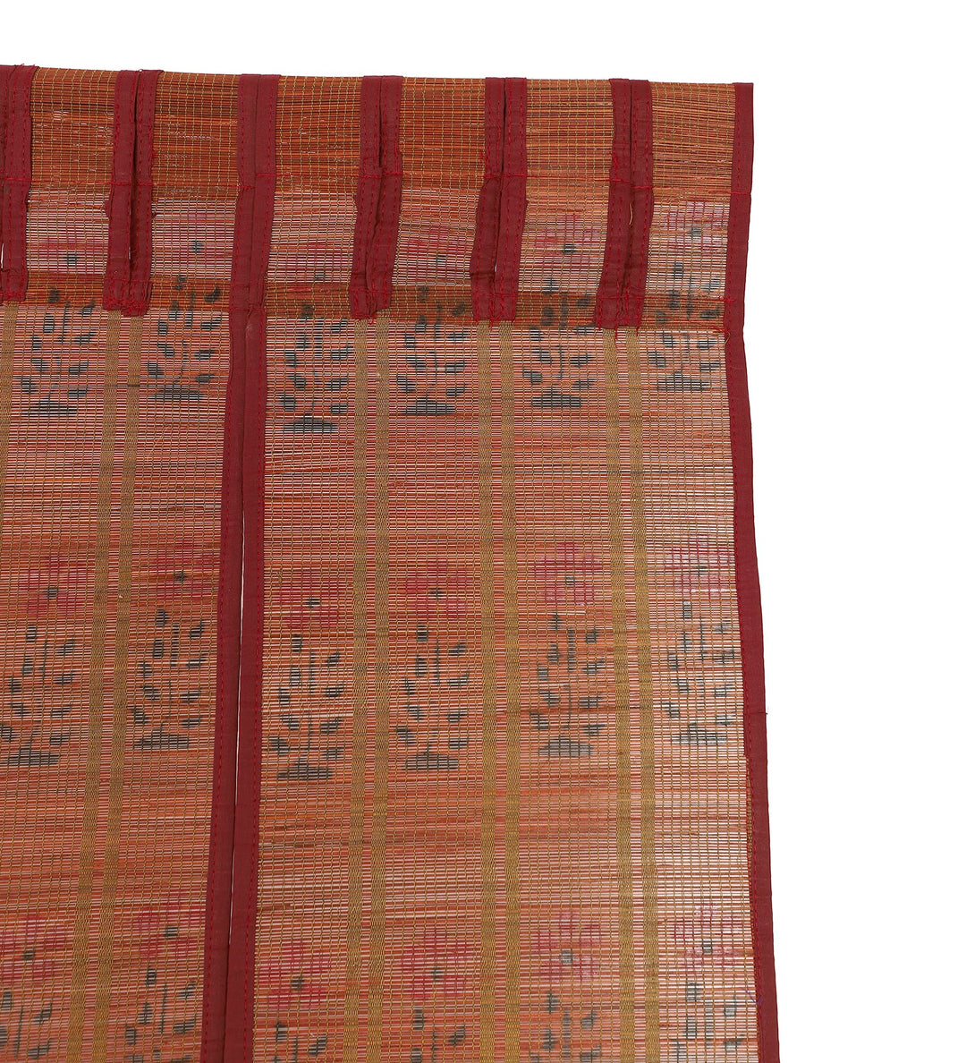 Three Panel Bamboo Curtain - Brown