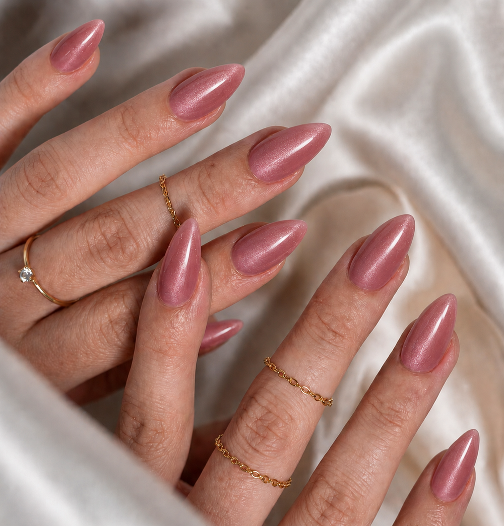 Midnight Merlot | Medium Almond | Press On Nails