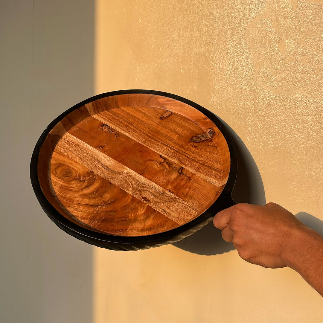 Muun Home Acacia Wood Server with handle