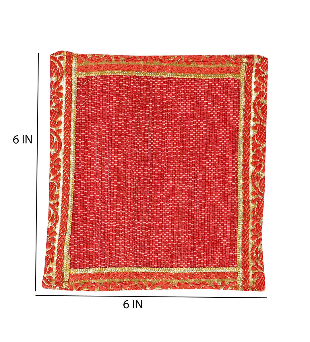 Bamboo Dining Mats - Red  (Set of 13)