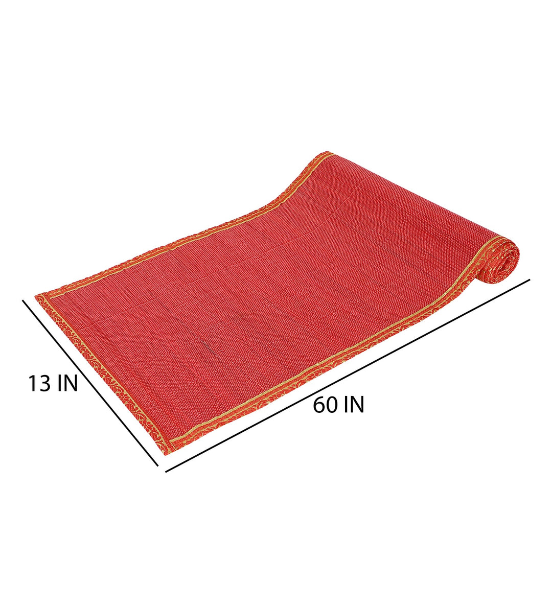 Bamboo Dining Mats - Red  (Set of 13)