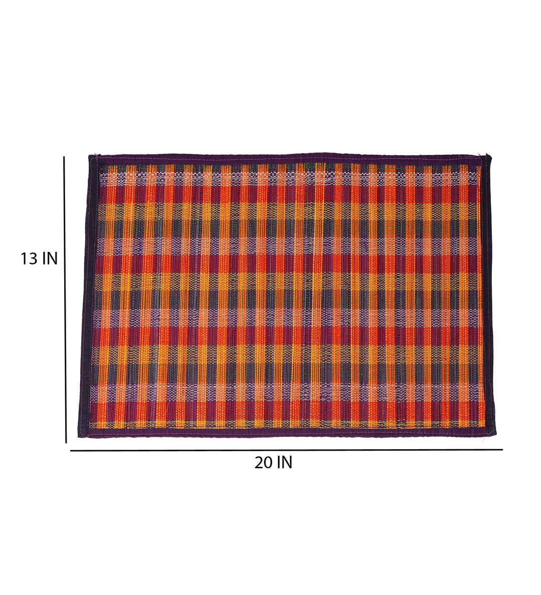 Bamboo Dining Mats - Multi Purple (Set of 13)