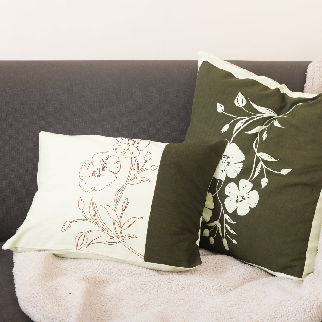 Pravaah Primula recycled cotton cushion