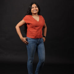 100% Premium Linen Crop Top- Women