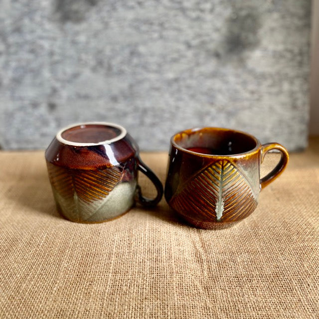 Dakkan mug | brown and grey | hand glazed | microwave safe