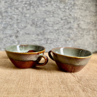 Dakkan mug | brown and grey | hand glazed | microwave safe