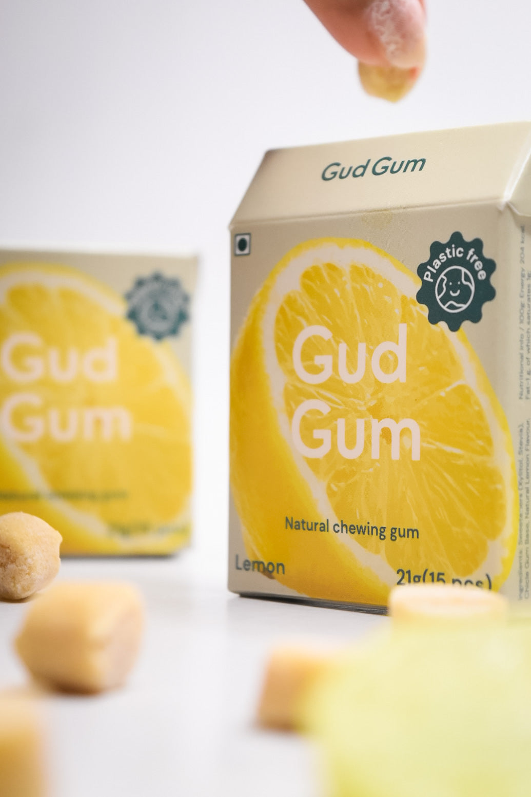 Gud Gum Lemon Chewing Gum | Pack of 4