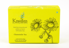 Kasika Chamomile Flower Herbal Tea – 15 Pyramid Tea Bags | 100% Natural, Caffeine-Free | Relaxing & Calming Tea | Supports Better Sleep & Digestion | Hot & Iced Herbal Tea | Vegan & Gluten-Free