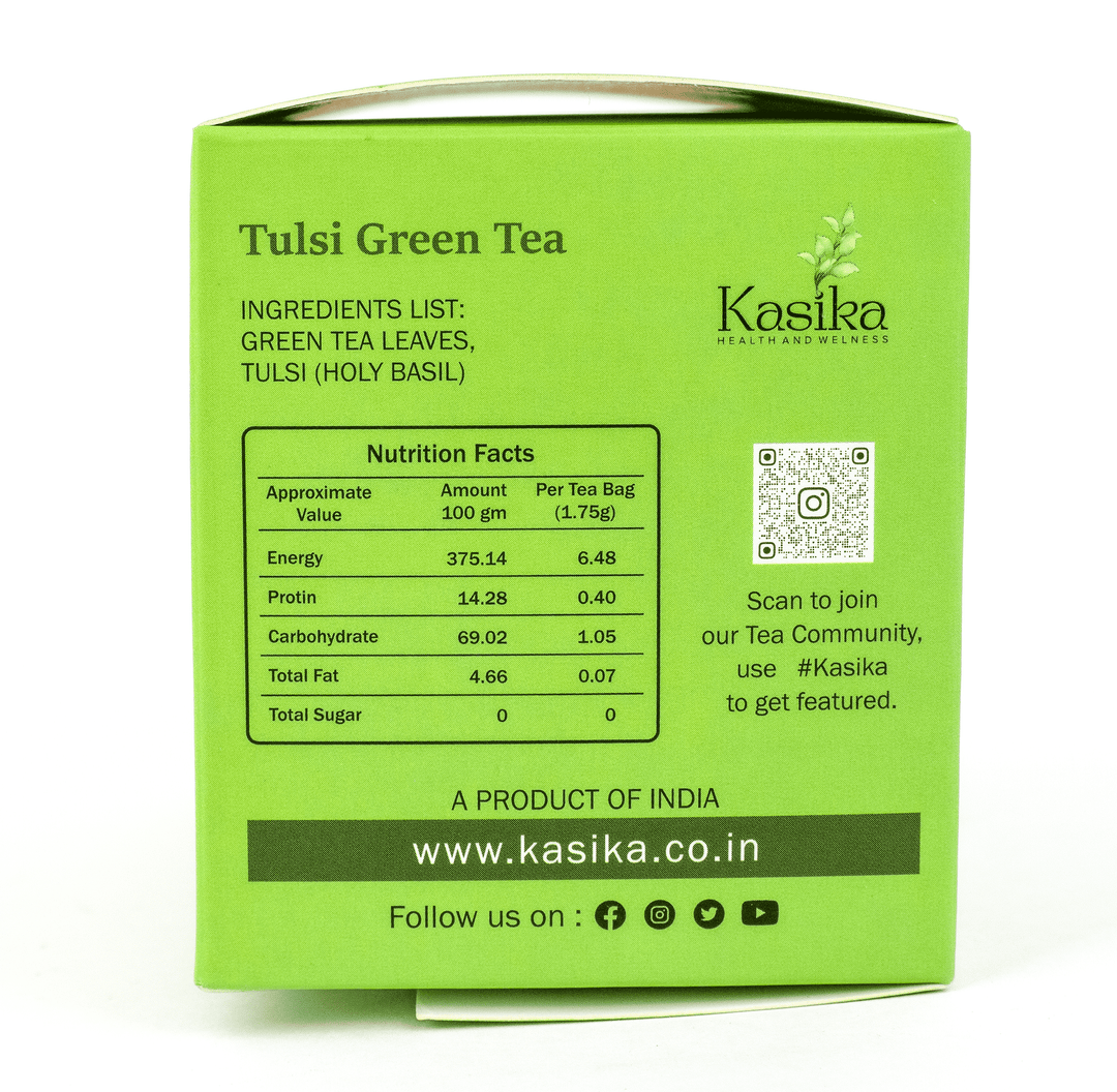 Kasika Tulsi Green Tea in Pyramid Tea