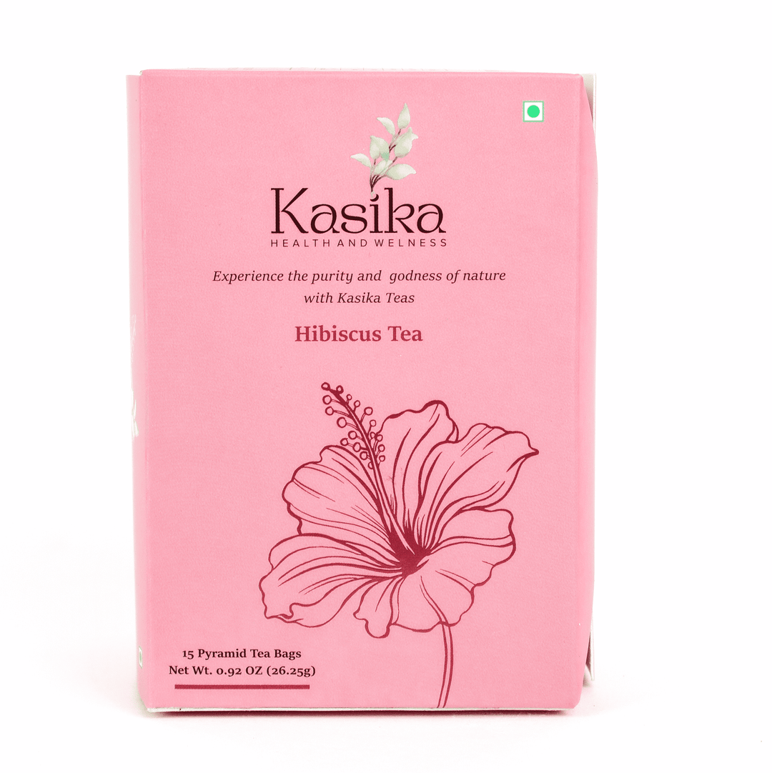 Kasika Hibiscus Flower Herbal Tea – 15 Pyramid Tea Bags | 100% Natural, Caffeine-Free | Rich in Antioxidants | Supports Heart Health & Immunity | Hot & Iced Herbal Tea | Vegan & Gluten-Free