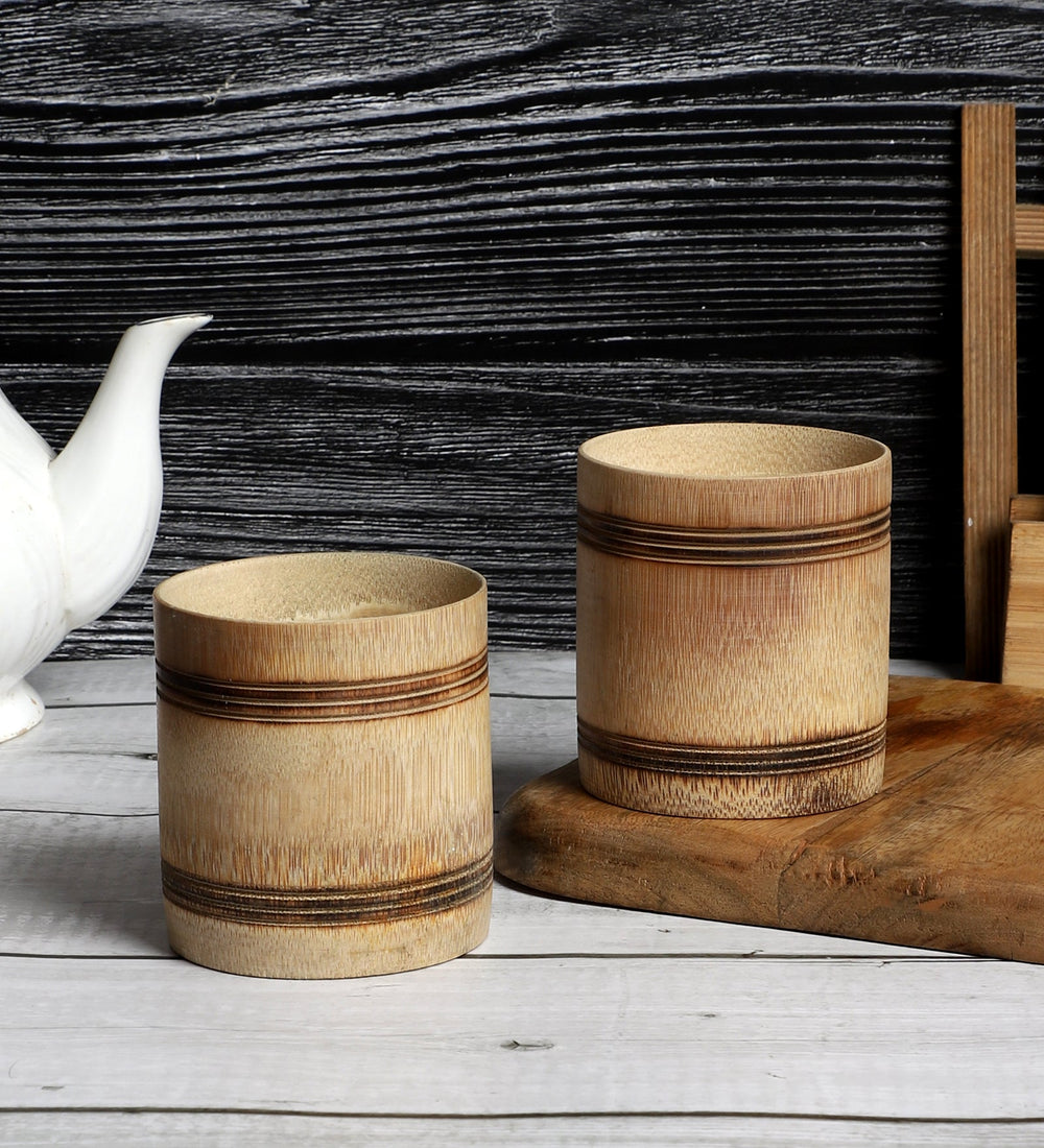 Silpakarman Bamboo Whiskey Glass | Smoke Finish