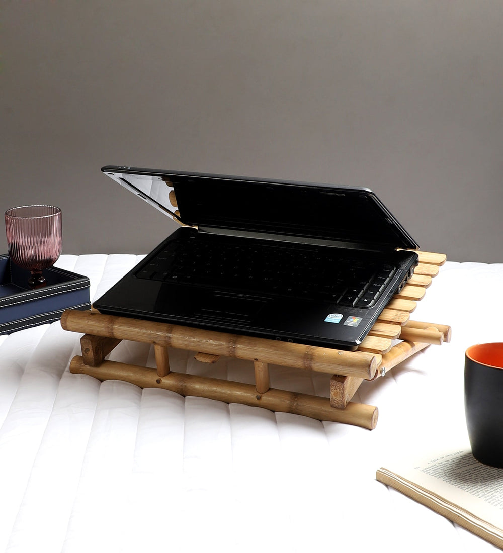 Silpakarman Natural Bamboo Three-Way Laptop Stand | Handmade