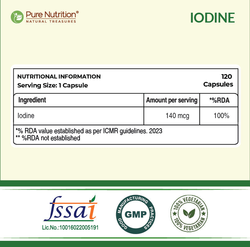 Plant-Based Iodine Supplement  Thyroid Support & Metabolic Balance