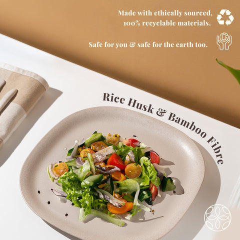 Irida Naturals Rice Husk and Bamboo Fiber Dinner Date combo