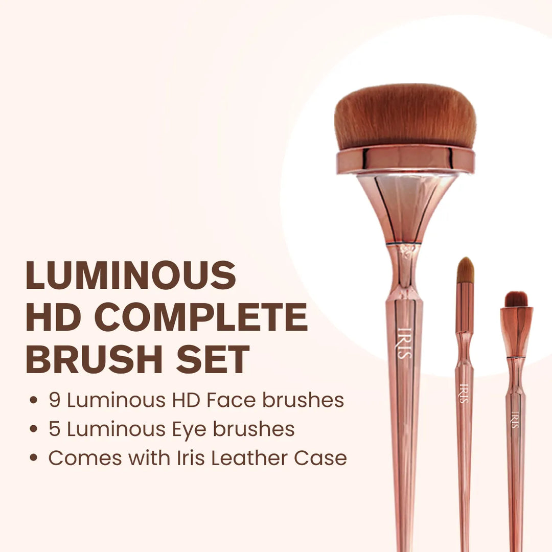 Iris Cosmetics Luminous Complete Brush Set | 14 Pieces