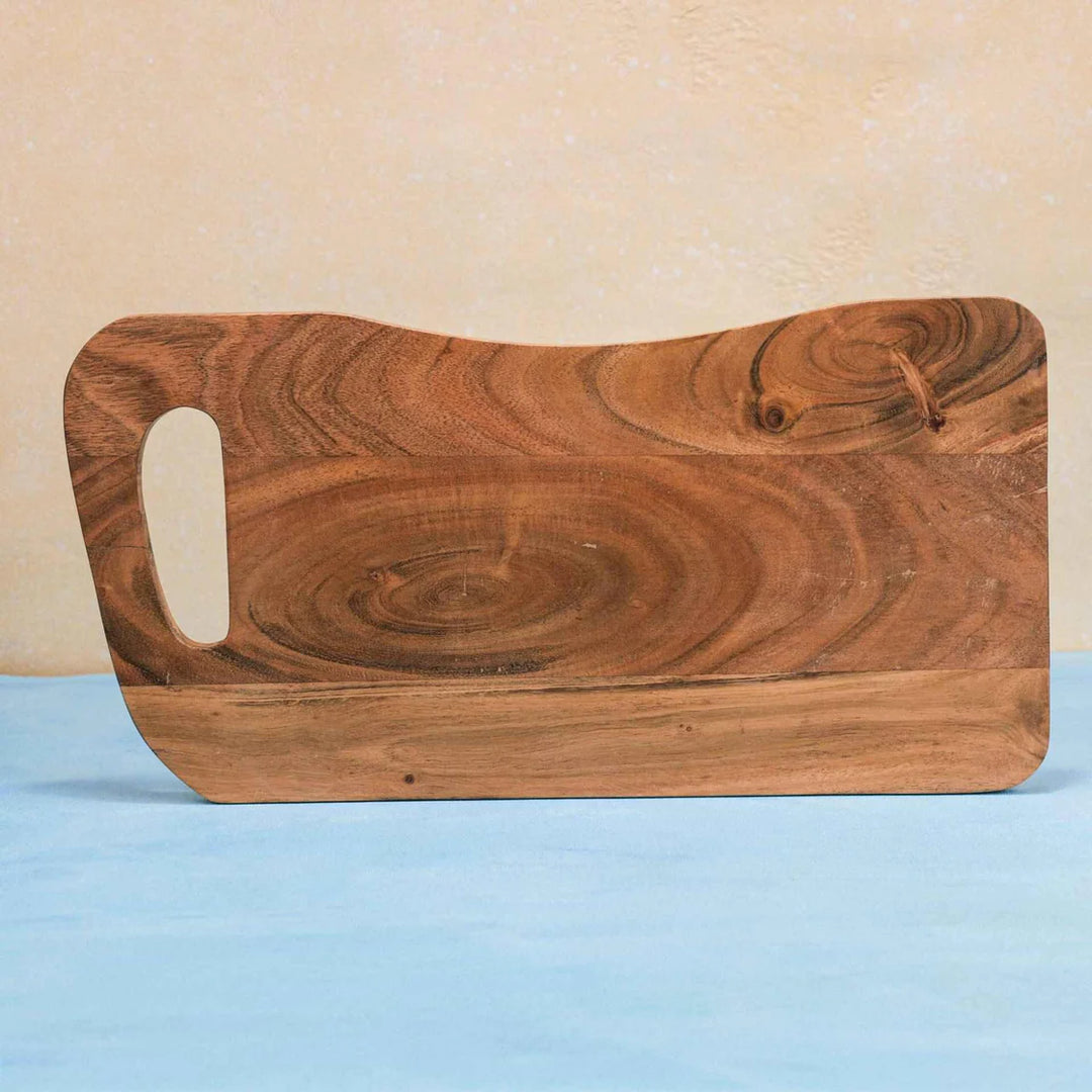 Ireka Homes Chopsta Acacia Wood Chopping Board - Handmade, Sustainable, Cut-Resistant - Perfect for Vegetables, Meat, Cheese & Serving