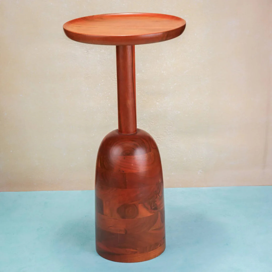 Ireka Homes Cocoa Wooden End Table – Handmade, Sustainable, Durable – Perfect for Living Rooms, Bedrooms, & Home Décor