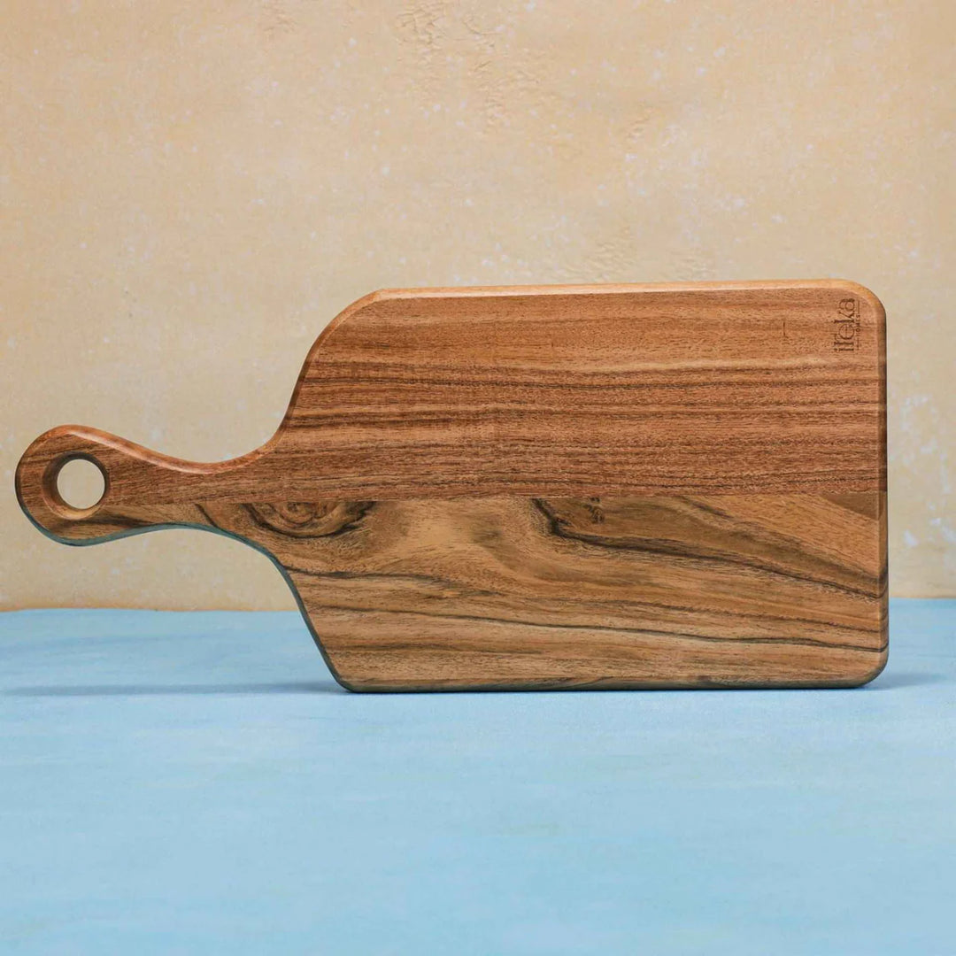 Ireka Homes Minlet Acacia Wood Chopping Board - Handmade, Sustainable, Cut-Resistant - Perfect for Vegetables, Meat, Cheese & Serving