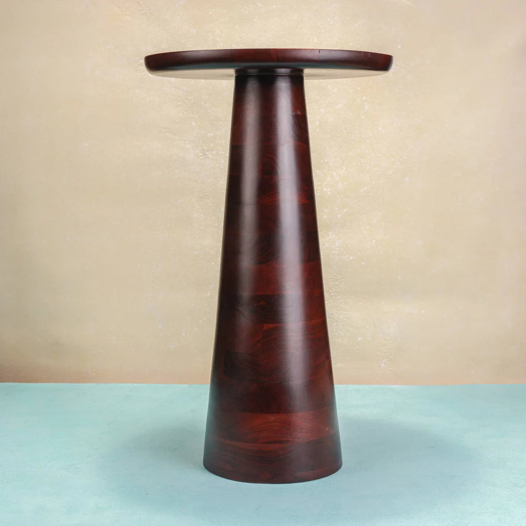 Ireka Homes Noir Wooden End Table – Handmade, Sustainable, Durable – Perfect for Living Rooms, Bedrooms, & Home Décor