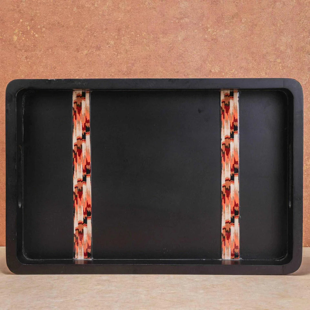 Ireka Homes Multi-Purpose Aarambh Serving Tray – Premium Acacia Wood Tray – Decorative Kitchen Tray for Serving Food, Drinks, Coffee, and Cheese (18x12 inches)