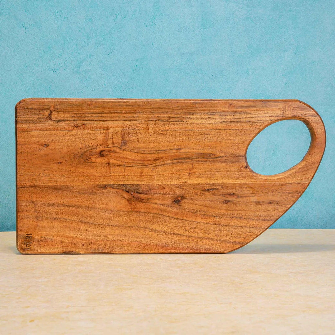 Ireka Homes Minze Acacia Wood Chopping Board - Handmade, Sustainable, Cut-Resistant - Perfect for Vegetables, Meat, Cheese & Serving