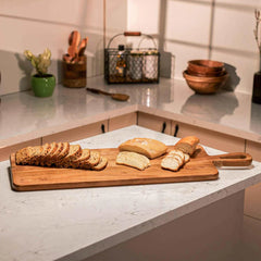 Ireka Homes Carvex Acacia Wood Chopping Board - Handmade, Sustainable, Cut-Resistant - Perfect for Vegetables, Meat, Cheese & Serving