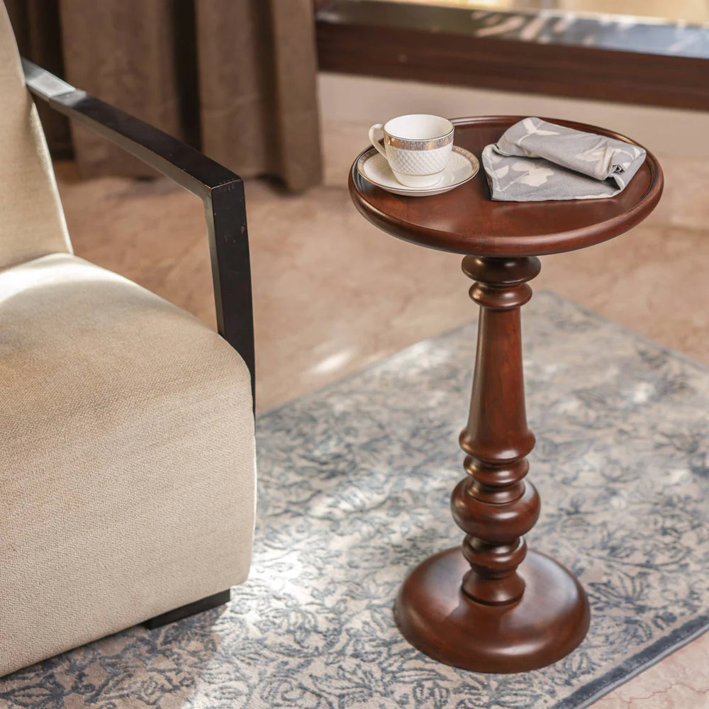 Ireka Homes Eclipse Wooden End Table – Handmade, Sustainable, Durable – Perfect for Living Rooms, Bedrooms, & Home Décor