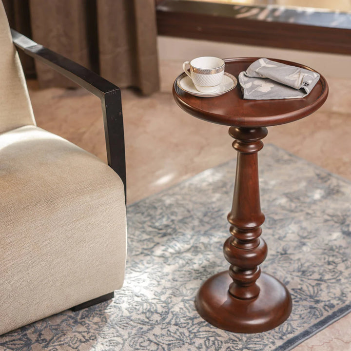 Ireka Homes Eclipse Wooden End Table – Handmade, Sustainable, Durable – Perfect for Living Rooms, Bedrooms, & Home Décor