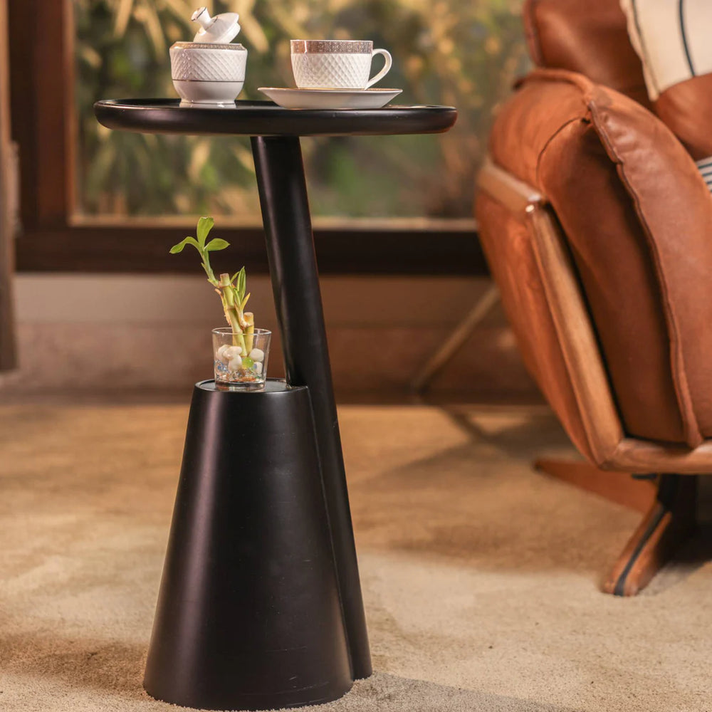 Ireka Homes Raven Wooden End Table – Handmade, Sustainable, Durable – Perfect for Living Rooms, Bedrooms, & Home Décor