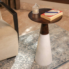 Ireka Homes Nova Wooden End Table – Handmade, Sustainable, Durable – Perfect for Living Rooms, Bedrooms, & Home Décor