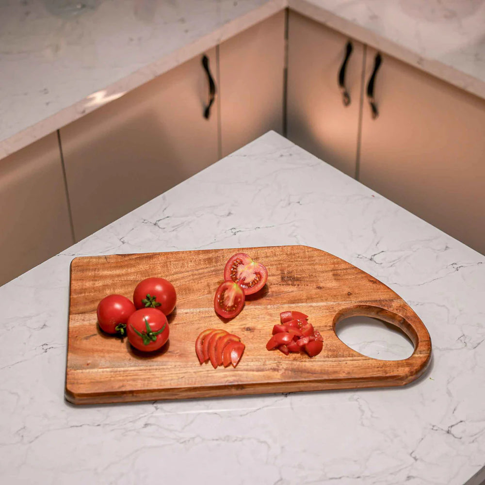 Ireka Homes Minze Acacia Wood Chopping Board - Handmade, Sustainable, Cut-Resistant - Perfect for Vegetables, Meat, Cheese & Serving