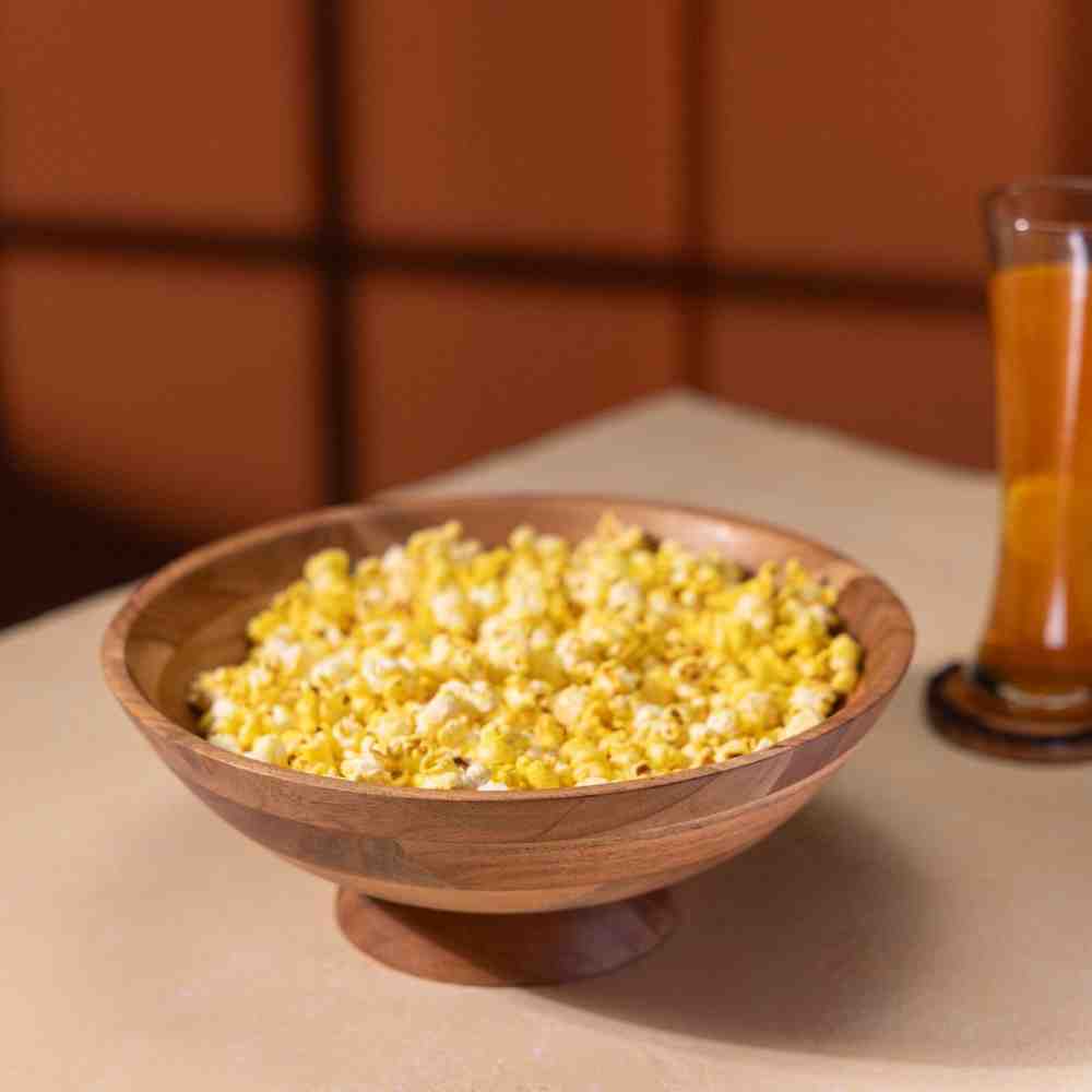 Ireka Homes Handcrafted Surya Serving Bowls - Multipurpose Acacia Wood Bowls - Durable Bowls for Serving Food, Snacks, and Desserts (12 inches)