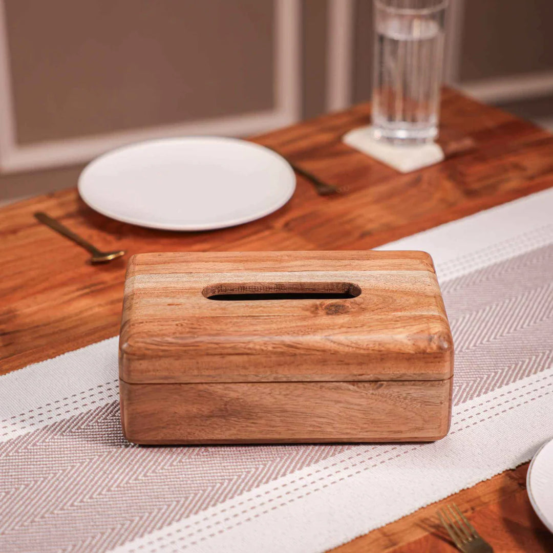 Ireka Home HoldnFold Tissue Box | Sustainable Napkin & Tissue Paper Holder | Eco-Friendly Tabletop Organizer for Dining Table & Kitchen