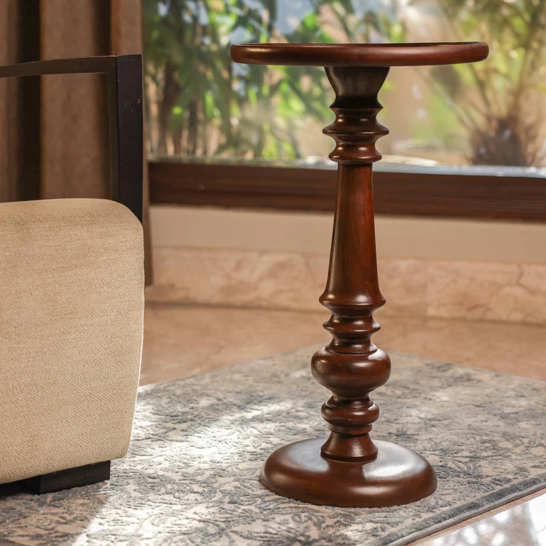 Ireka Homes Eclipse Wooden End Table – Handmade, Sustainable, Durable – Perfect for Living Rooms, Bedrooms, & Home Décor